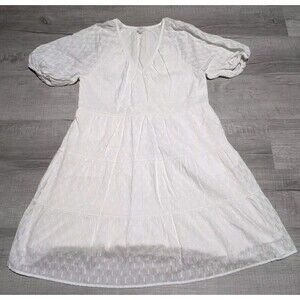 Roan & Ryan Arabella White Mini Dress Womens Sz M Beach Summer